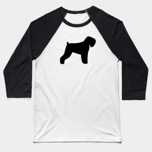 Black Russian Terrier Silhouette Baseball T-Shirt